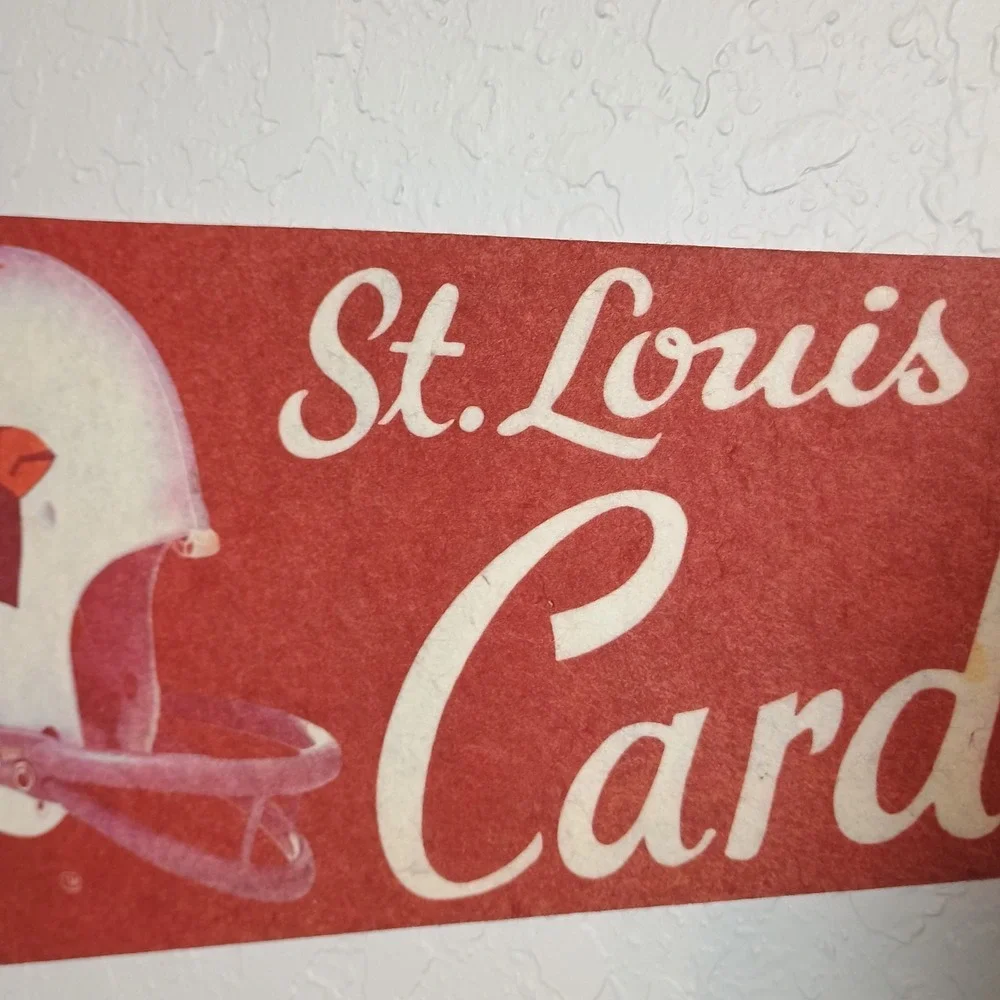 Vintage 1970s St Louis Cardinals NFL Football Felt Pennant White Helmet Logo 30